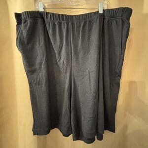 Woman Within Women’s Plus Size 4X (34/36) Charcoal Gray Knit Pull-On Shorts